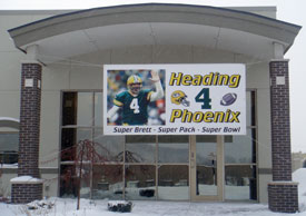 Custom Packers Banner by Serigraphic Screen Print in La Crosse, WI
