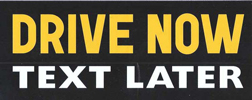 Bumper Sticker "Drive Now, Text Later" by Serigraphic Screen Print