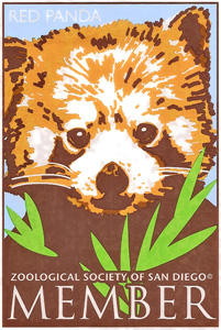 Static Cling Decal "Zoological Society of San Diego" by Serigraphic Sceen Print